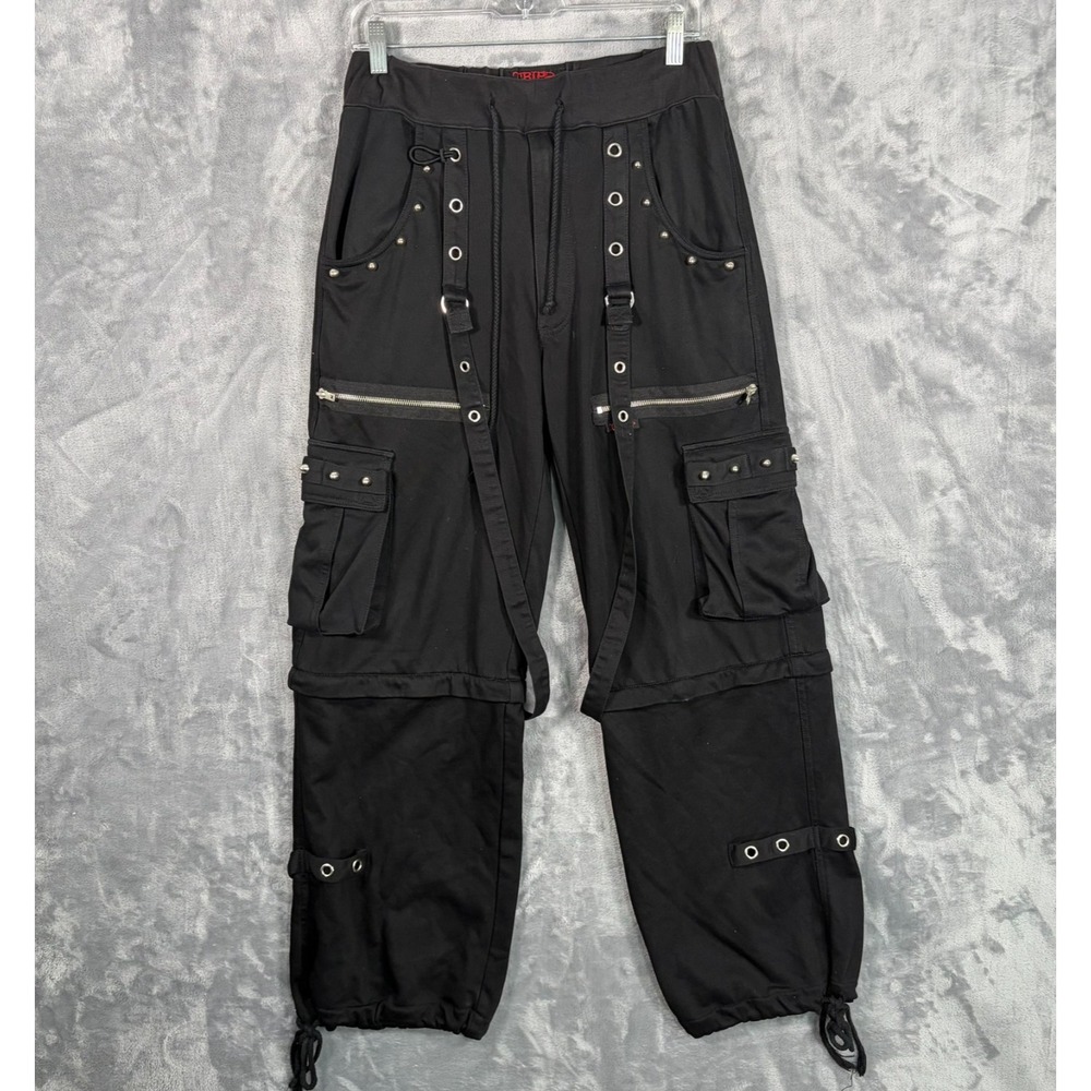 Tripp NYC Crush Sweatpants Mens Small Unisex Black Goth Punk Grunge Baggy Loose